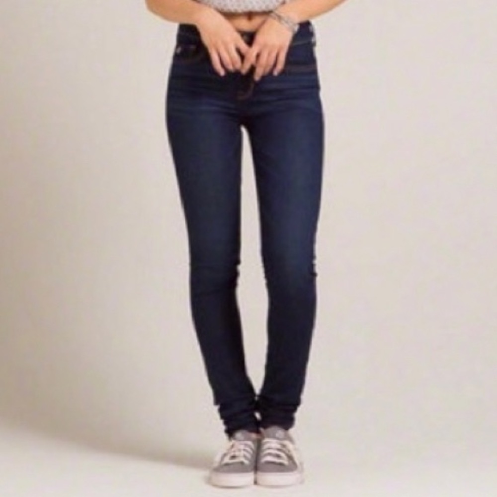 Hollister Super Skinny High-Rise Dark-Wash Jeans